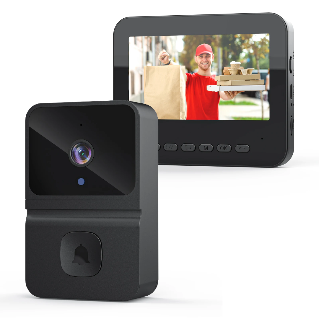Smart Wireless Video Doorbell With Screen